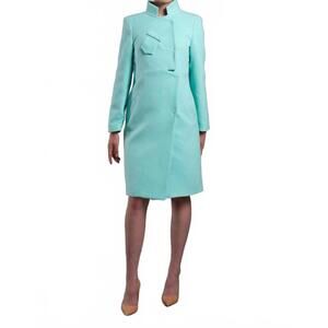 NEW TAVROVSKA high neck single breasted coat in mint